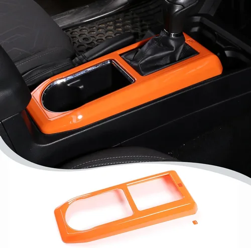 Miniatura 9 de Cubierta de marco de panel de engranajes de consola central compatible con Toyota Tacoma 2016-2023, panel de cambios de automóvil, portavasos, marco