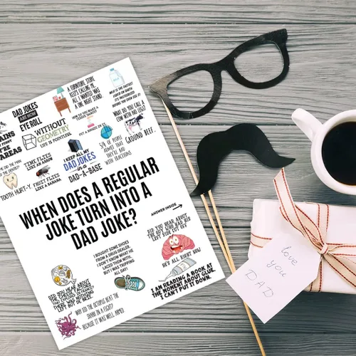 Miniatura 5 de Andaz Press Tarjeta divertida jumbo para el día del padre de 8.5 x 11 pulgadas con sobre, variedad de bromas de papá, regalo del día del padre