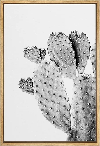 Miniatura 8 de Lienzo enmarcado para pared, diseño de rosa del desierto con pinchos, plantas florales suculentas, fotografía, arte moderno, primer plano