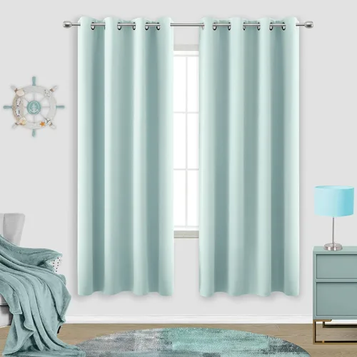 Miniatura 206 de Cortinas opacas de 72 pulgadas extra anchas para dormitorio, puerta corrediza de vidrio y patio, 2 paneles con ojales para oscurecer ventana grande