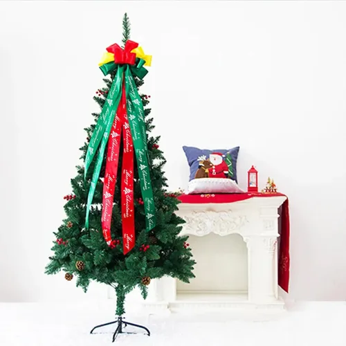 Miniatura 5 de Cinta de señalización verde para decoraciones navideñas, cintas decorativas no adhesivas de Feliz Navidad, cinta de marcado de 2 pulgadas x 164 pies
