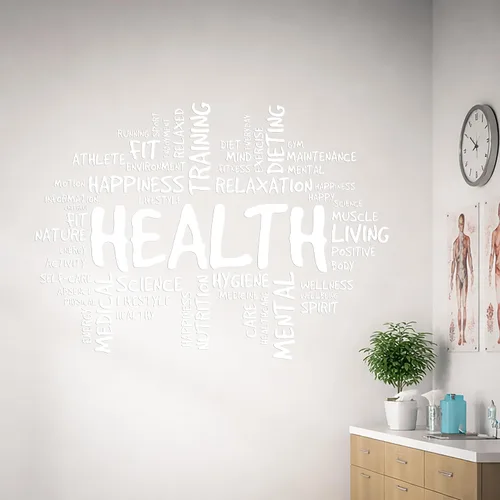 Miniatura 12 de Vinilo adhesivo para pared, diseño de nube, sala médica, relajación, spa, decoración grande (ig6159) (XL 45 x 62 pulgadas, negro mate)