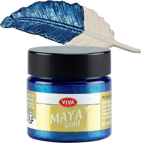 Miniatura 28 de Viva Decor Maya Gold (verde manzana) 1.52 onzas líquidas - Pintura acrílica metálica brillante para trabajos creativos en madera, vidrio