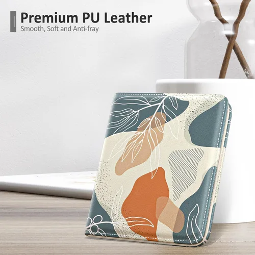 Miniatura 6 de Nipichsha Cartera para mujer, billetera pequeña y delgada con bloqueo RFID para tarjetas de crédito, cartera de cuero compacta de dos pliegues