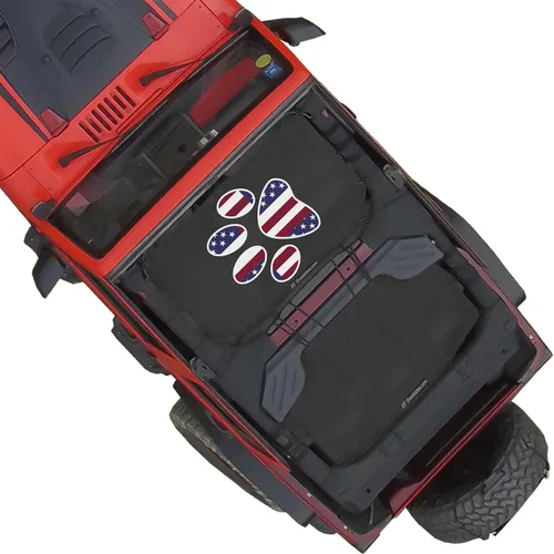 Miniatura 89 de Shadeidea JK - Parasol superior compatible con Jeep Wrangler JKU, cubierta de techo de malla suave (2007-2018) - Bloqueador de ruido de viento UV