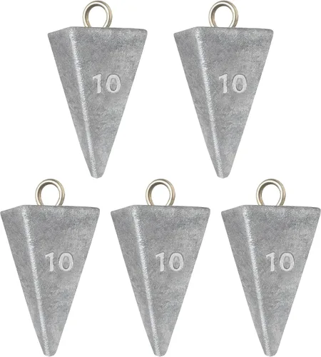 Miniatura 8 de BLUEWING Pyramid Sinkers Pesas de pesca de plomo 1oz, 2oz, 3oz, 5oz, 8oz, 10oz, 12oz, 16oz, 32oz para agua salada