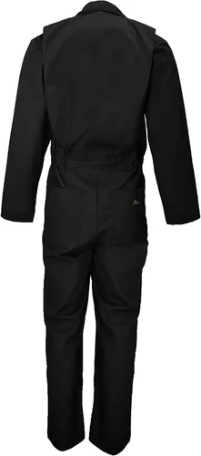 Miniatura 15 de Natural Uniforms Overol de sarga de manga larga con cremallera para hombre, resistente a las manchas y a las arrugas