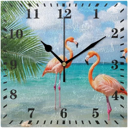 Miniatura 18 de Bathing Capybara Pattern Wall Clock Decorative Hanging Clock Silent Non Ticking Square Clock for Living Room Kitchen Bedroom