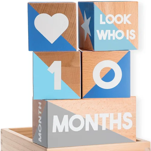 Bloques de hitos mensuales para bebés, bonita decoración de guardería, bonitos accesorios de fotografía para recién nacidos, regalos de baby shower