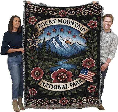 Miniatura 46 de Pure Country Weavers Manta del Parque Nacional Acadia, manta de tapiz de algodón para regalo, fabricada en los Estados Unidos, 72 x 54 pulgadas