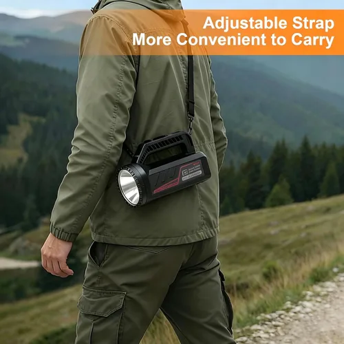 Miniatura 4 de Linterna LED recargable, linterna de camping portátil de 4800 mAh, 7 modos de luz e impermeable, proyector de mano súper brillante para emergencias