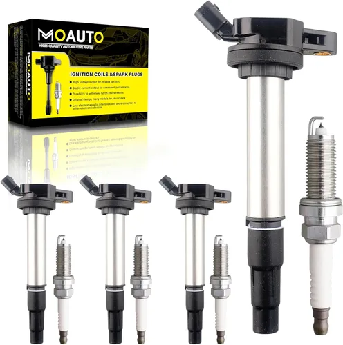 Miniatura 11 de Juego de 4 bobinas de encendido 06J905110G y 4 bujías de iridio compatibles con Volkswagen Audi Beetle Golf Jetta 1.8L 2.0L L4