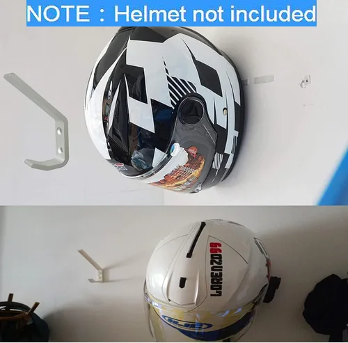 Miniatura 3 de Paquete de 4 soportes resistentes de aluminio para casco de motocicleta, estante de exhibición para chaqueta de motocicleta, colgador de pared