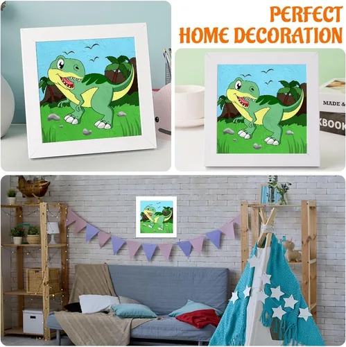 Miniatura 6 de Pintura por números para niños de 8 a 12 años, kits de pintura acrílica fácil por números para niñas y niños adultos con marco de madera, kits