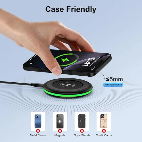 Miniatura 6 de Cargador inalámbrico para S25 Edge para Samsung Galaxy S25 Ultra S25+ S25 FE S24 S23 Z Fold/Flip 7, estación de carga rápida Android de 15 W