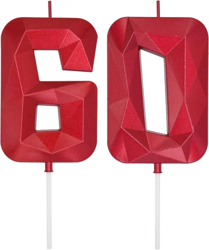 Miniatura 192 de DERVENTA Velas de cumpleaños con números grandes, 3D, color rosa, 3.7 pulgadas, decoración para tartas de fiesta, 1 pieza (número 3 rosa)