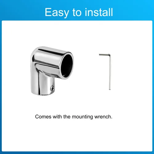 Miniatura 7 de Accesorio de barandilla de barco resistente, accesorios de codo de 2 vías de 90 grados, acero inoxidable 316, conector de tubería para tubos de 1