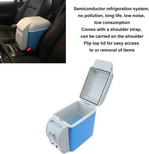 Miniatura 2 de Pssopp Enfriador eléctrico de 12 V CC, enfriador portátil de coche sin hielo, mini refrigerador portátil para viajes, camping, barco, vehículos