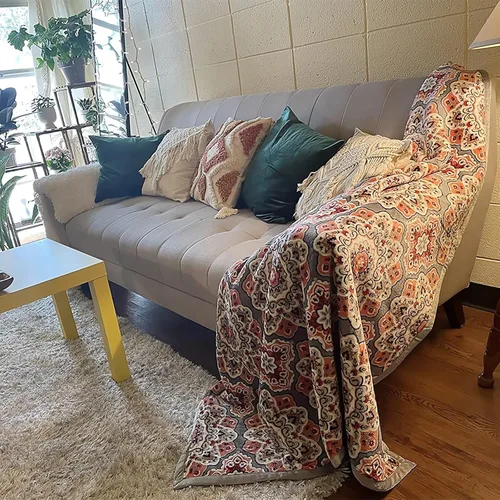 Miniatura 2 de UKELER Manta de franela Sherpa de 80 x 60 pulgadas, bonito diseño floral, manta de franela de felpa suave para cama, sofá, oficina, campamento