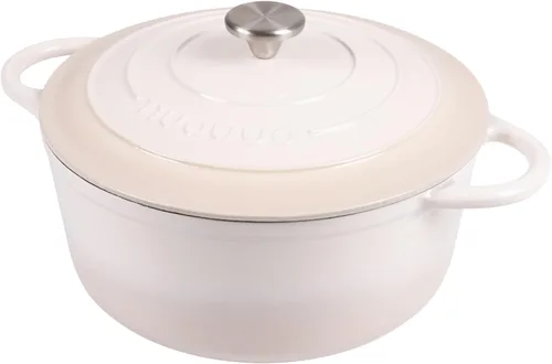 Miniatura 19 de Nuovva Olla Holandesa de Hierro Fundido Esmaltado con Tapa – Cazuela Antiadherente de 6.4 Cuartos – Resistente y Apta para Horno hasta 500°F