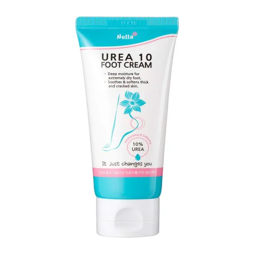 Nella Crema de urea de 10 pies, removedor de callos, urea 10%, terapia de reparación de pies, hidrata y rehidrata la piel gruesa, agrietada, áspera,