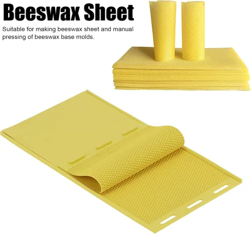 Miniatura 3 de 2 piezas de cera de abejas, hojas de prensa de cera de abejas flexibles, hojas de goma de cera de abejas, máquina de estampado de prensa