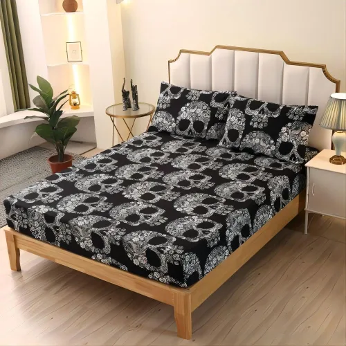 Miniatura 20 de SDIII Sábana bajera ajustable azul floral individual con 2 fundas de almohada, no incluye sábana encimera, microfibra suave azul vintage, sábanas