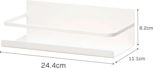 Miniatura 7 de YAMAZAKI home 2410 Especiero magnético, color blanco.