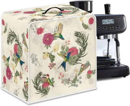 Miniatura 16 de DISNIMO Cubierta antipolvo para cafetera de mariposa azul, fundas para máquina de hacer café de cocina con mango superior, cubierta