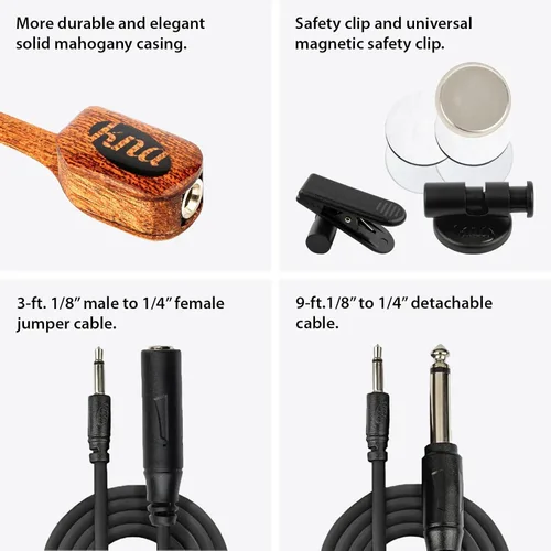 Miniatura 6 de KNA SG-1 Pastilla piezoeléctrica montada en puente para guitarra acústica, cuerda de acero, tono natural, país, folk, rock, ligero, desmontable