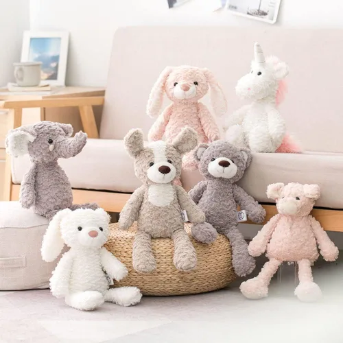 Miniatura 9 de GUDVES Juguete de peluche de animal del bosque, peluche suave de 15 pulgadas, conejo, oso, perro, unicornio, elefante, juguete de peluche