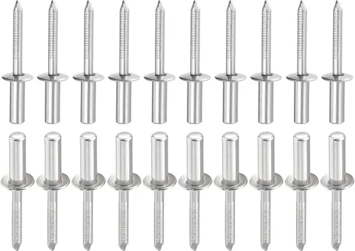 Miniatura 17 de DTGN Remaches ciegos de 0.157 in x 0.315 in (DxL) – Paquete de 25 – Bueno para la unión de maquinaria – Remache de extremo cerrado de cúpula