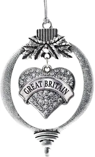 Miniatura 211 de Inspired Silver Adornos festivos de dije de corazón pave de plata con circonitas cúbicas