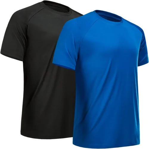 Miniatura 33 de Camisetas de entrenamiento para hombre, de manga corta, de secado rápido, atlético, gimnasio, activo, absorbe la humedad