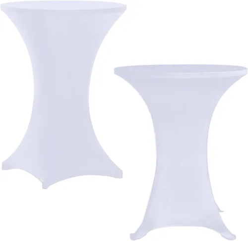 Miniatura 9 de RELIANCER 1 paquete de fundas para mesa de cóctel, mantel de elastano ajustado de 30"x42", mantel redondo elástico para mesas altas, fundas de mesa