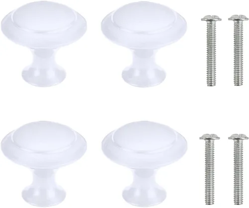 Miniatura 21 de 4 pomos de puerta de armario, pomo de puerta de cajón de armario para muebles de cocina, perilla de gabinete de acero inoxidable con tornillos, gris