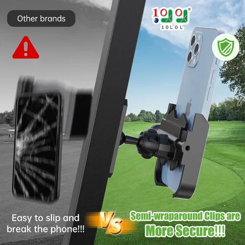 Miniatura 4 de 10L0L Soporte magnético para teléfono para carrito de golf, soporte de aleación de aluminio mejorado con imanes de neodimio N52, organizador