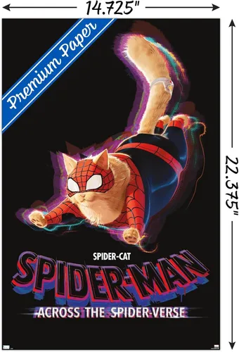 Miniatura 3 de Marvel Spider-Man: Across The Spider-Verse - Póster de pared de una hoja de Spider-Cat, 22.4 pulgadas de largo x 14.7 pulgadas de ancho, paquete