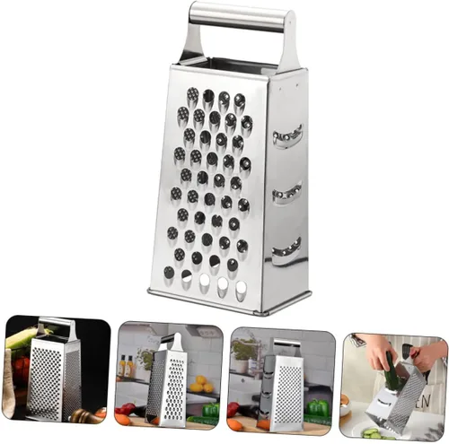 Miniatura 7 de Rallador de queso grande de acero inoxidable, cortador de verduras manual rotativo de cocina, ralladores de rebanadores de queso multifunción