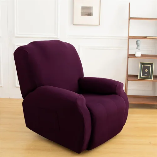 Miniatura 29 de LazyBoy - Funda para sillón reclinable, color liso, 4 piezas, fundas protectoras de muebles para sillón reclinable con bolsillo, funda para sofá