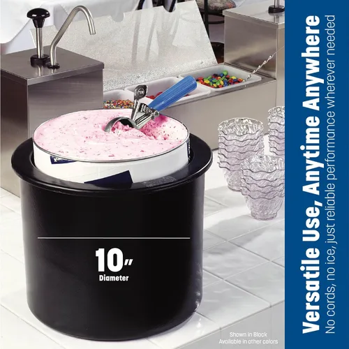 Miniatura 3 de Carlisle FoodService Products Coldmaster Servidor de Helados Recipiente Aislado con Tapa para Cocinas y Restaurantes, Plástico, 3 Galones, Blanco