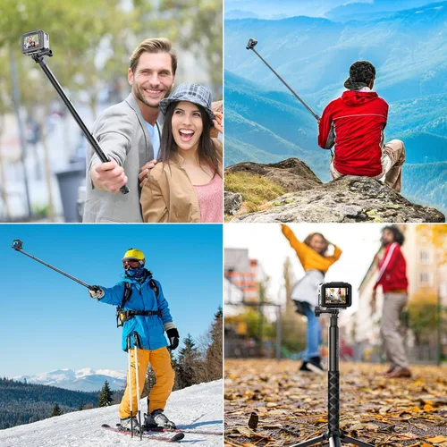 Miniatura 6 de AKASO Barra Selfie Extensible de 1.2M y Soporte de Trípode Accesorios para Cámara de Acción Compatible con AKASO EK7000/Brave 4/Brave 7 LE/Brave