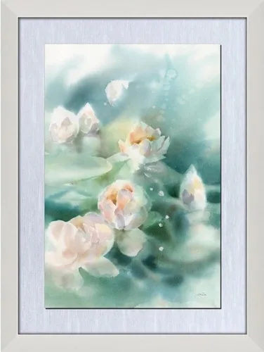 Victoria Bella 16FF5/C - Arte flotante laminado, tonos botánicos de 12 x 16 pulgadas, impresión de decoración de pared, impresión de arte moderno