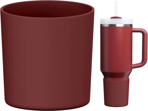Miniatura 11 de WUQID Bota de silicona superior compatible con Stanley Quencher H2.0 e IceFlow Flip y ProTour de 40oz 30oz 20oz 14oz, se ajusta al mismo diámetro