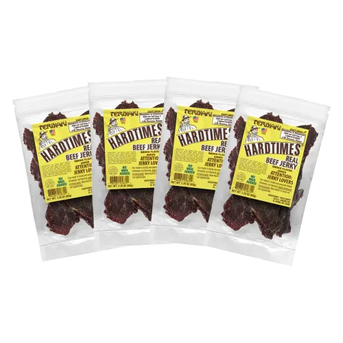 Miniatura 17 de Hardtimes Carne seca hecha a mano, sabor original, paquete de 4 bolsas de 2.25 onzas