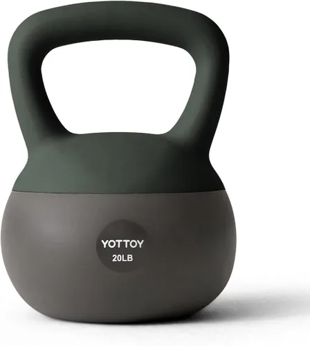 Miniatura 26 de YOTTOY Pesa rusa suave, juego para entrenamiento de fuerza y entrenamientos en casa, base acolchada de lados suaves, mango ancho, ideal
