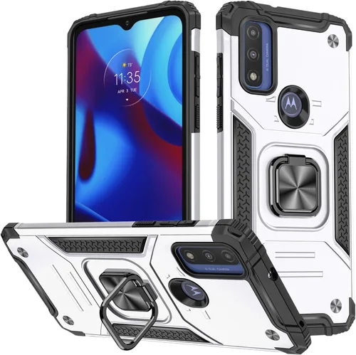 Miniatura 23 de Funda para Moto G Pure, funda Moto G Power 2022, soporte giratorio de grado militar de 360° (resistente), fundas protectoras a prueba de golpes
