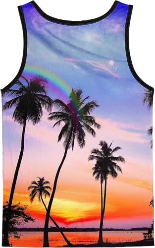 Miniatura 2 de Asylvain Camisetas sin mangas 3D para hombres y mujeres, diseño genial, camisetas sin mangas, camisetas de verano