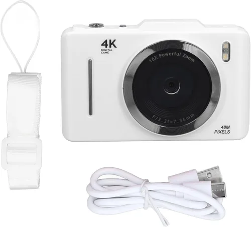 Miniatura 7 de Yunseity Cámara digital 4K, cámaras de pantalla HD de 48 MP de 2.8 pulgadas para fotografía, enfoque automático y antivibraciones, cámara compacta