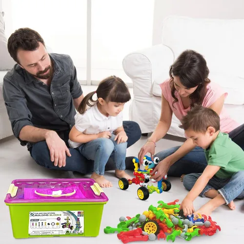Miniatura 7 de Huaker - Juguetes de construcción, 109 piezas de juguetes STEM para niños de 3 a 12 años, regalos de Navidad y cumpleaños para niños, bloques